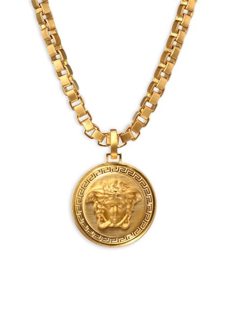 versace mens gold necklace with pendant|designer cross necklace for men.